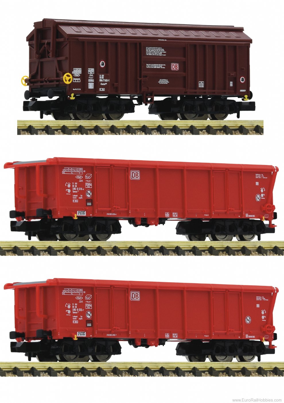Fleischmann 829358 DB AG 3 Piece Clay Transport Wagon Set, (Set 