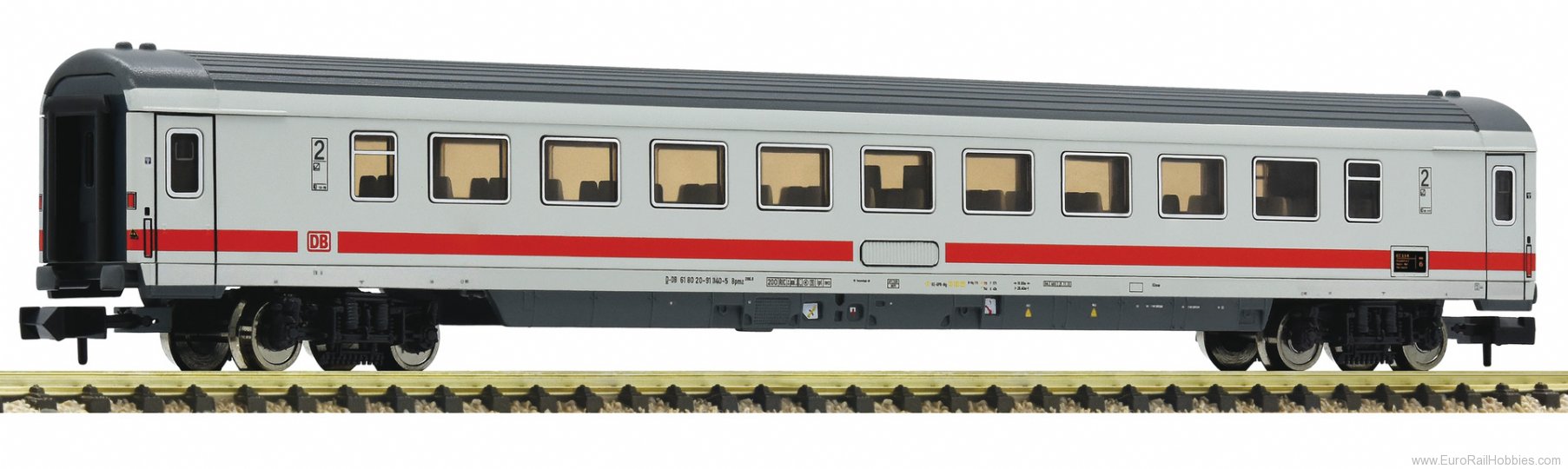 Fleischmann 861104 2nd class IC/EC open seating coach, DB AG