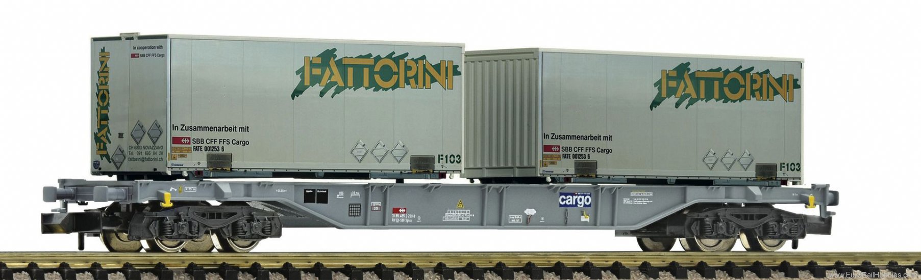 Fleischmann 865242 SBB Container Carrier Wagon type Sgns 'FATTOR