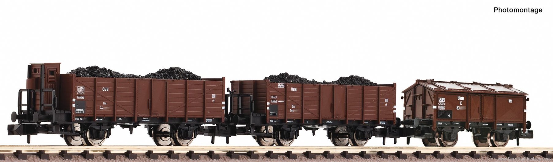 Fleischmann 880905 ÃBB 3 piece set goods wagons 
