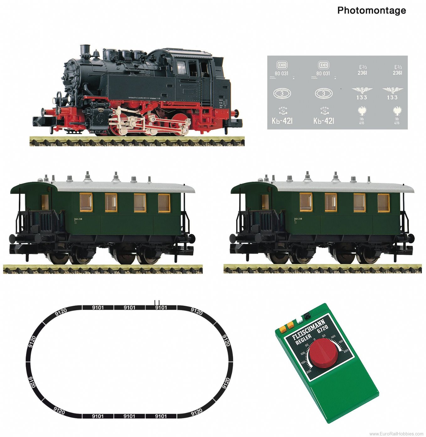 Fleischmann 931706 Analogue Starter Set: Steam locomotive class 