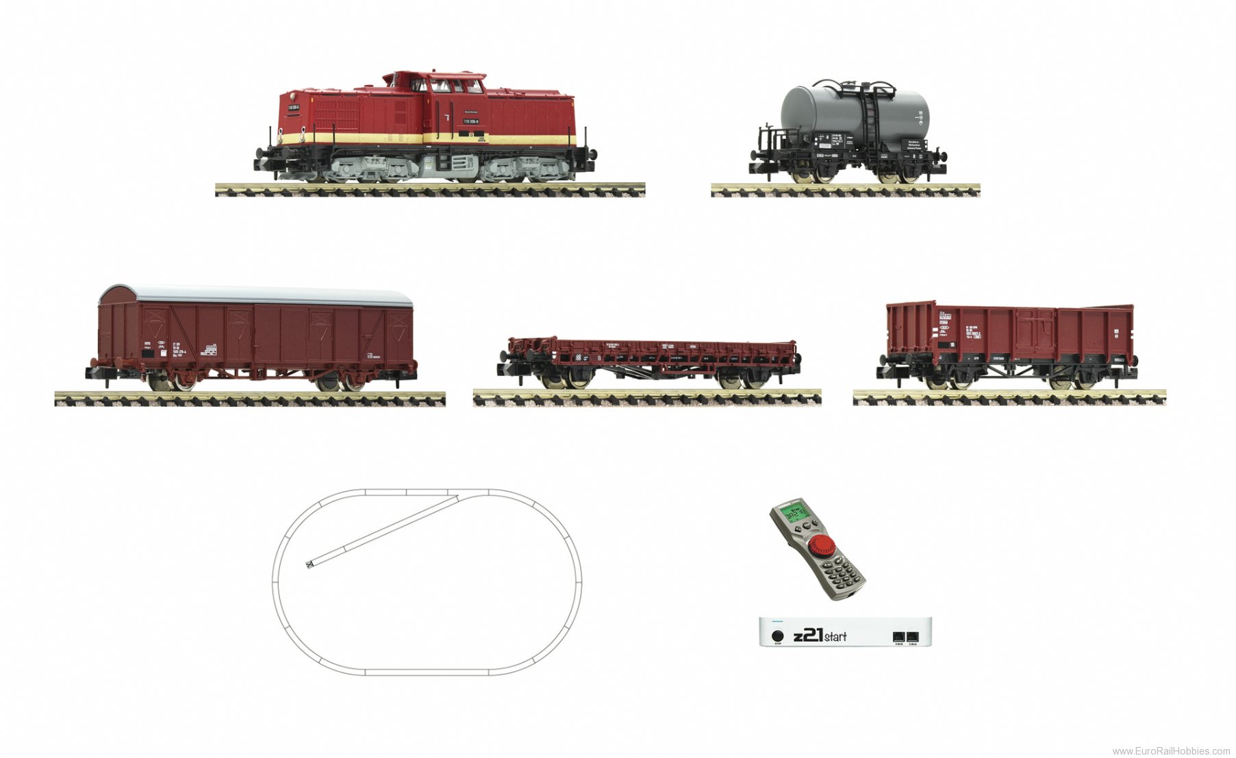 Fleischmann 931892 DR Diesel Loco Goods Train Digital Z21 Starte