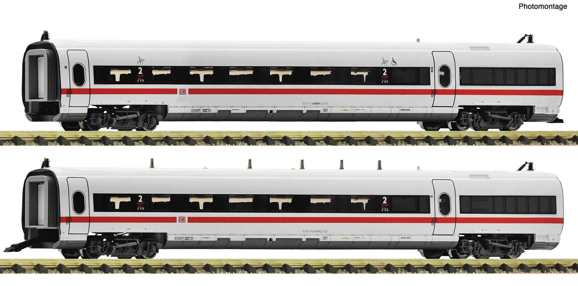 Fleischmann 7760008 N 2-piece set 2: Intermediate coaches
