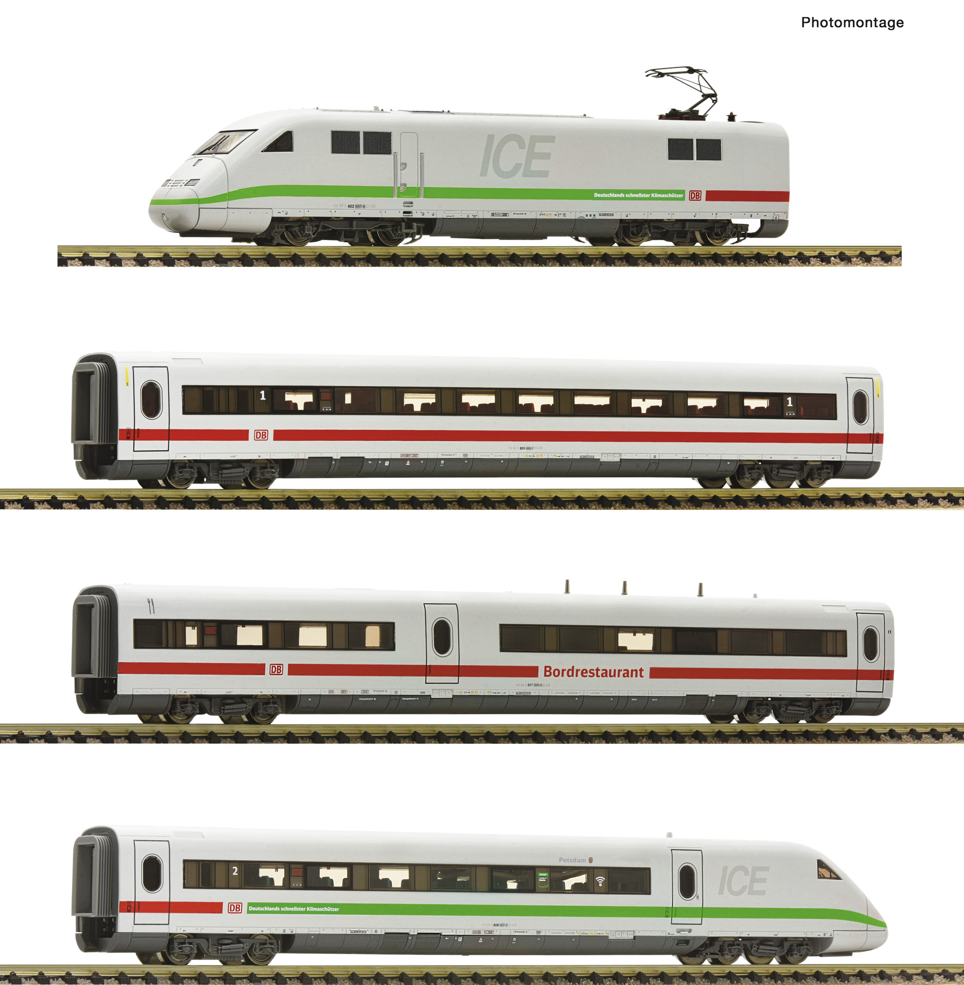 Fleischmann 7770003 N DB AG 4-Piece Set: Electrical multiple