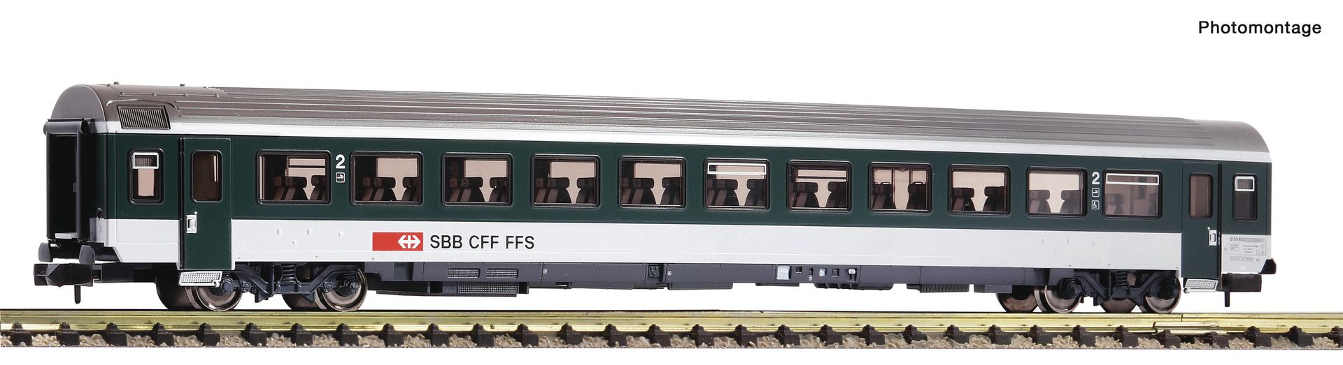 Fleischmann 890327 N 2nd class passenger coach, SBB (Factory