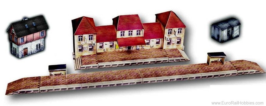 Heki 10120 Station Set  (Heki Cityline card models)