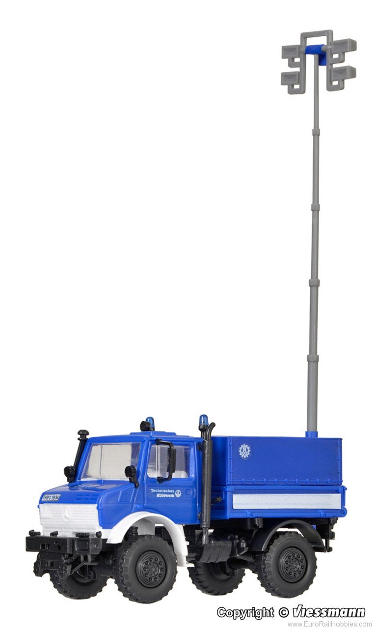 Kibri 18467 H0 THW UNIMOG floodlight tower