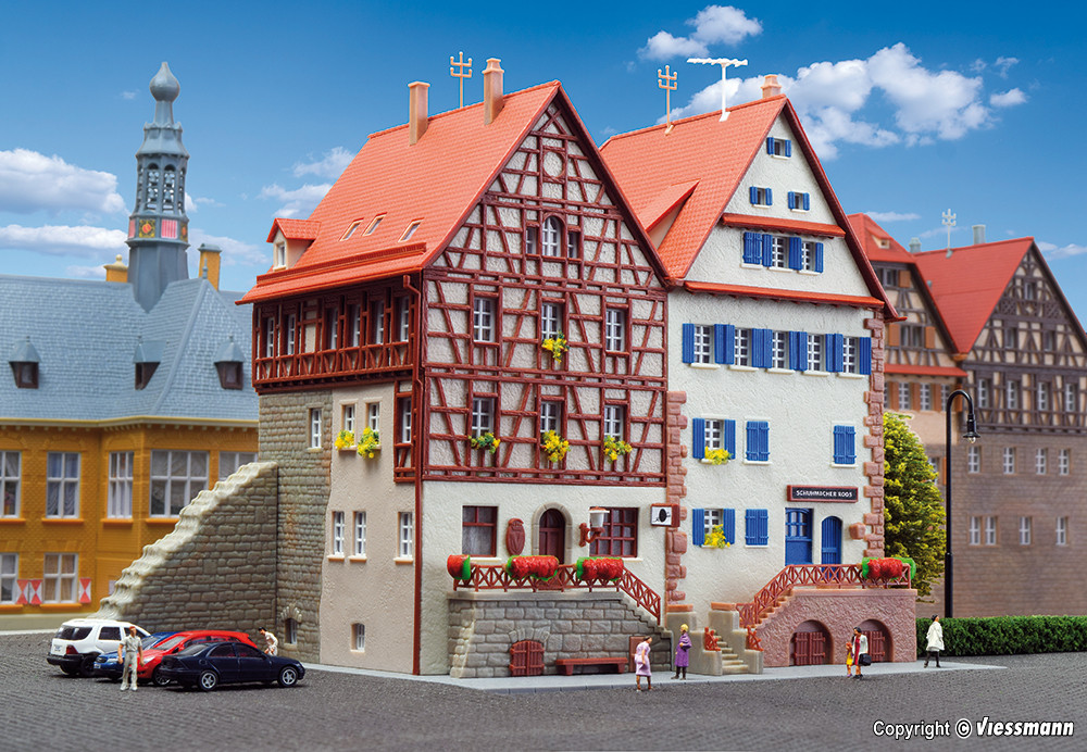 Kibri 37368 N N Frame houses on wall, 2 pieces