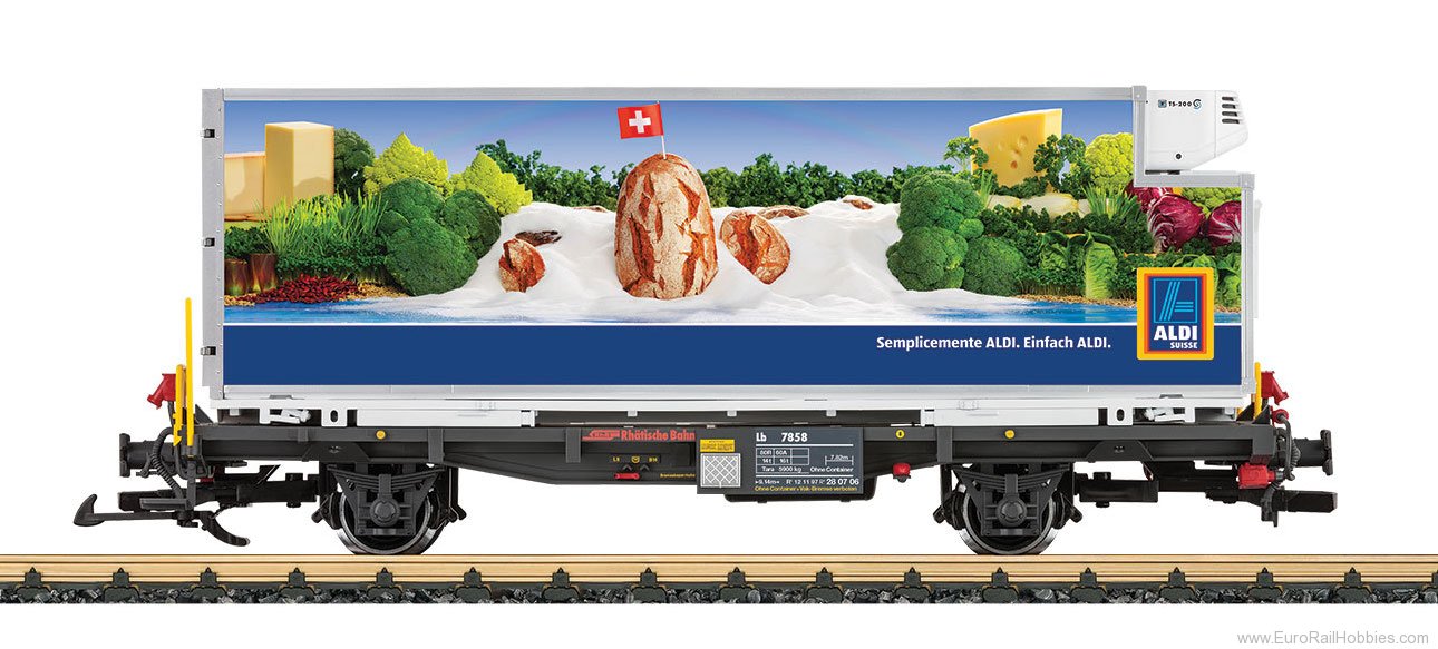 LGB 46892 G RhB Aldi Container Transport Car