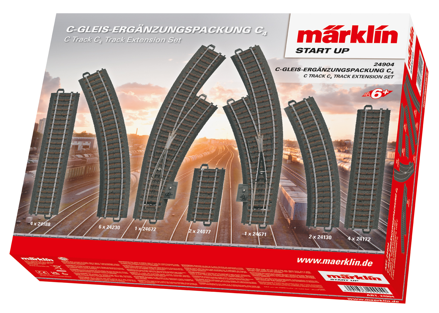 ☆即決！メルクリン marklin 24130 CトラックカーブレールR1×6本セット