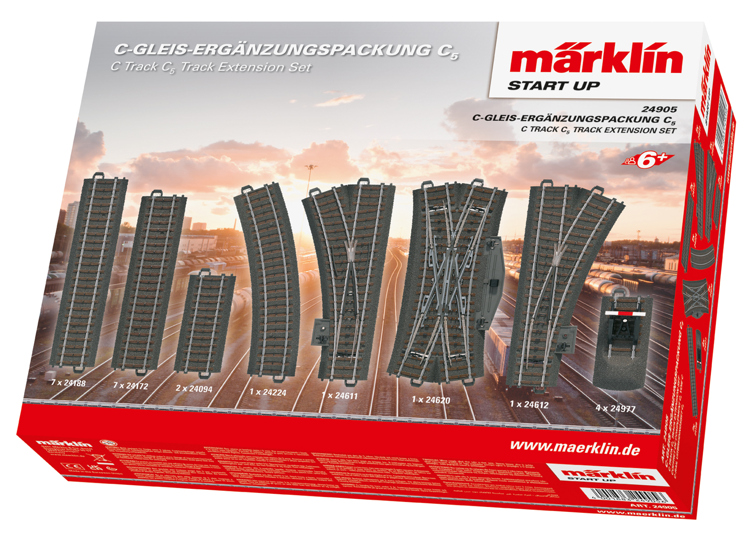 Marklin 24905 HO C TRACK C5 EXTENSION SET