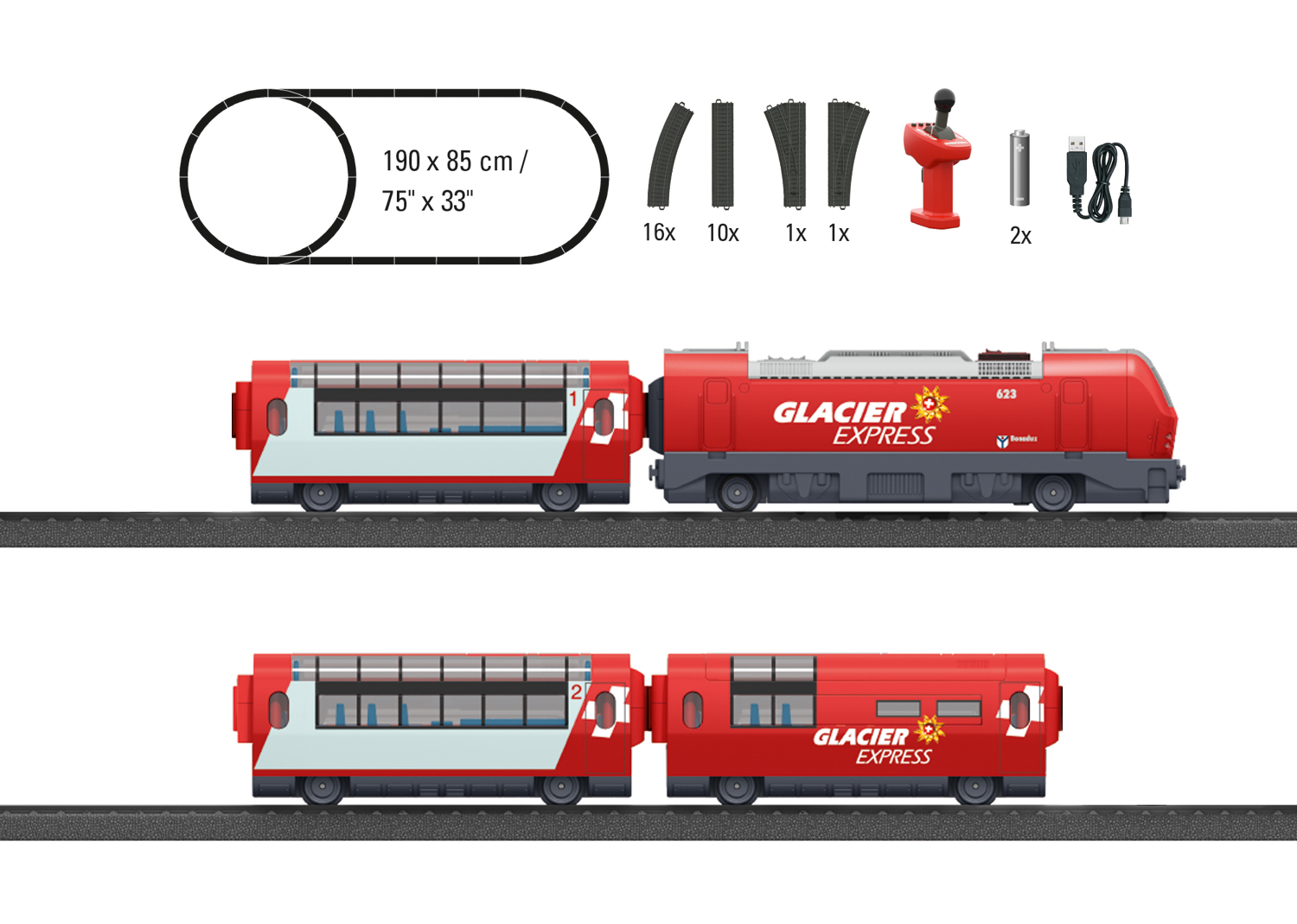 Marklin 29348 HO MÃ¤rklin my world - Glacier Express