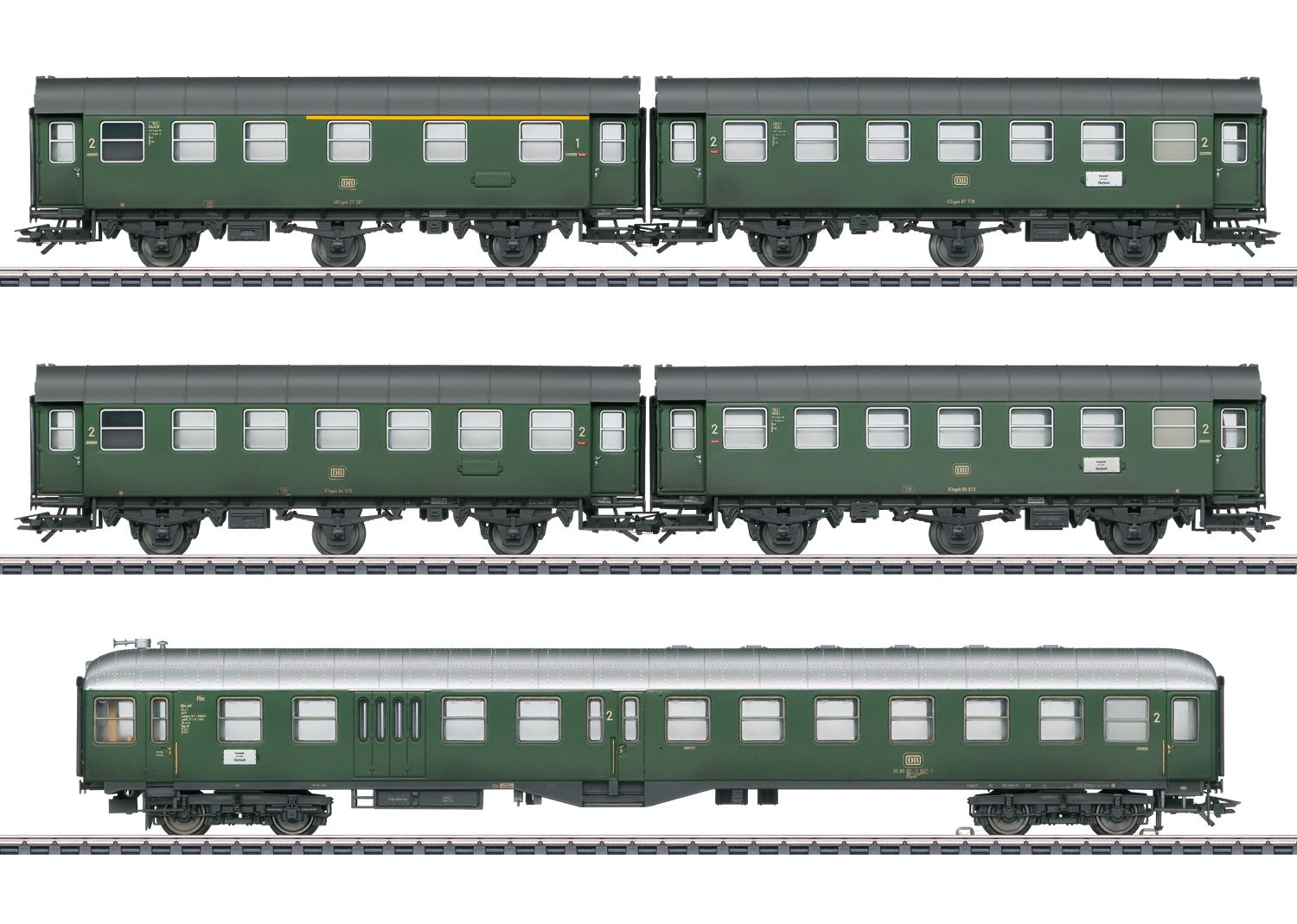 Marklin 41326 HO DB Rebuilt Passenger Car Set (MFX Sound)