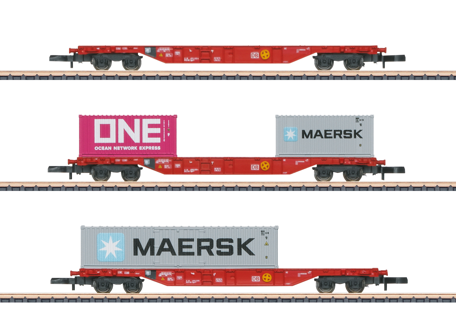 Marklin 47726 – Set De 3 Wagons Porte-conteneurs HO (1/87) Époque VI, Neuf