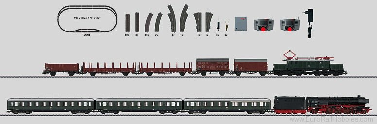 Marklin 29094 HO DB E94 Electric & BR 01.10 Steam Locomotive