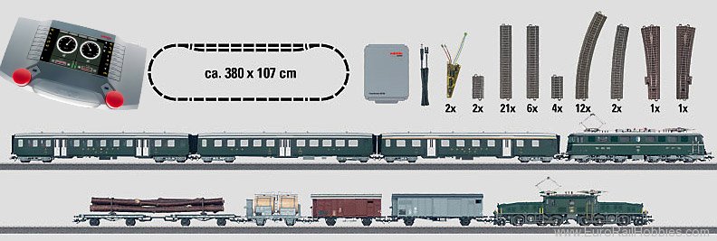 Marklin 29680a Mega Start SBB Gotthard with 2 Locomotives w/