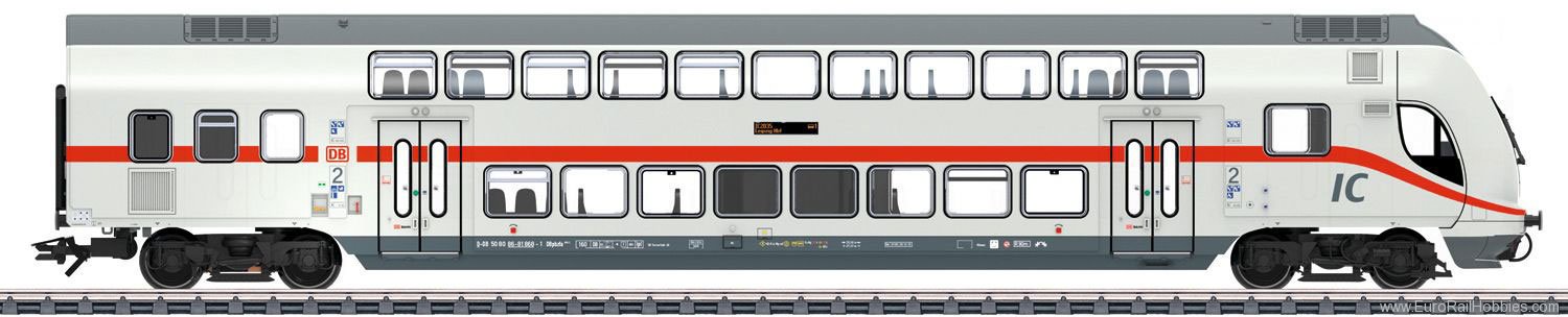 Marklin 43483 DB AG IC2 Bi-Level Cab Control Car, 2nd Class
