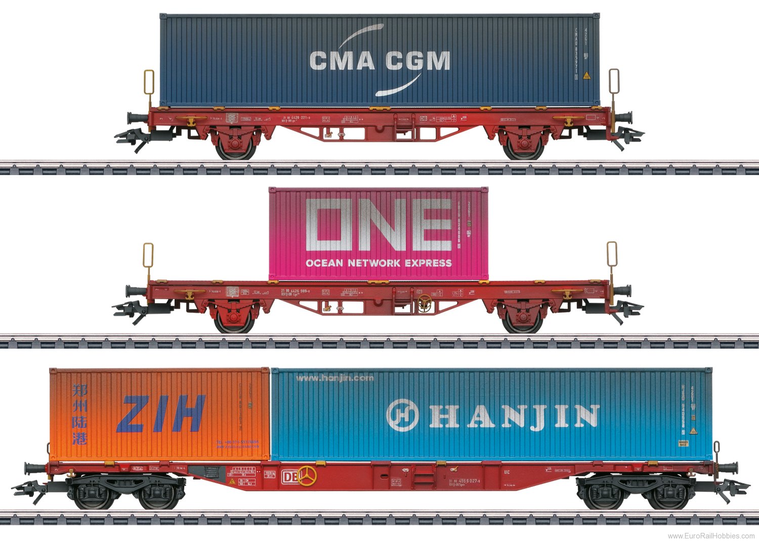 Marklin 47580 DB AG Type Lgs 580 Container Transport Car Se