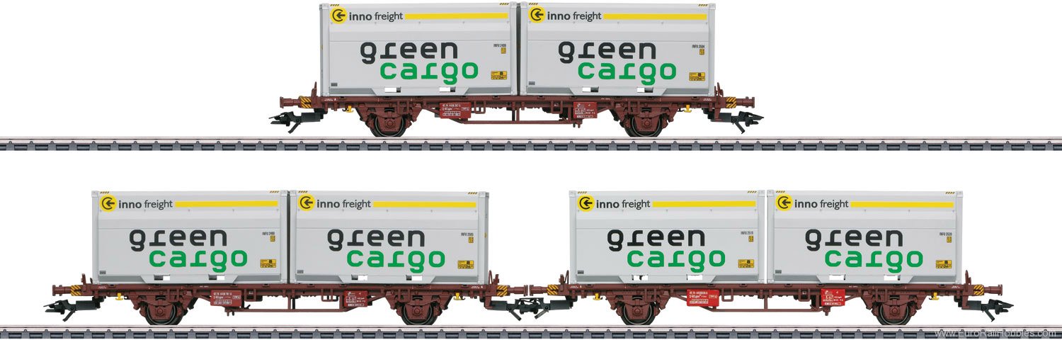 鉄道模型 marklin 47723 Container Transport Car Marklin 47724 HO SJ Type Lgjns Container Transport Car