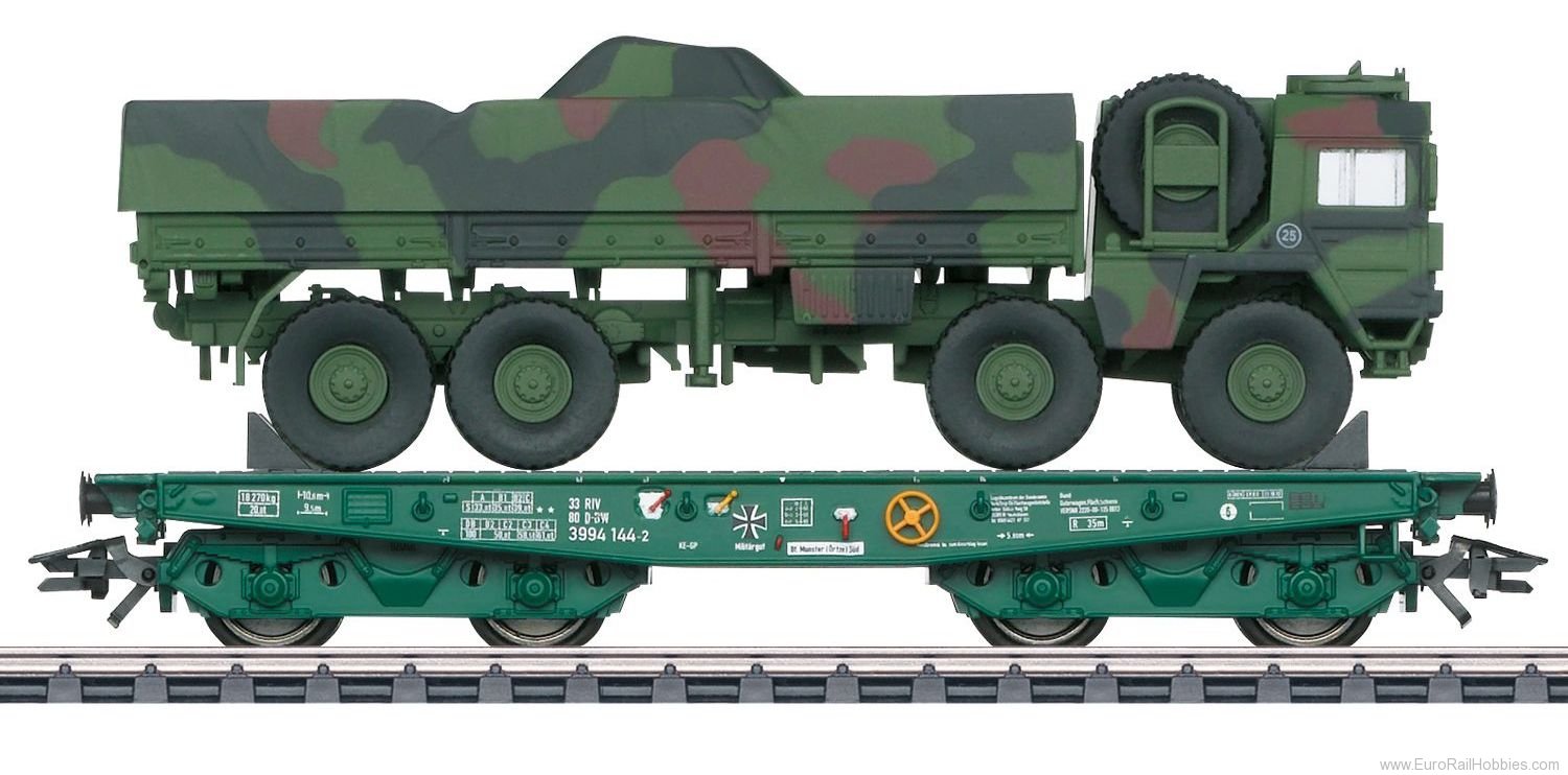 Marklin 48875 DB-AG Type Rlmmps Heavy-Duty Flat CarÂ (Facto