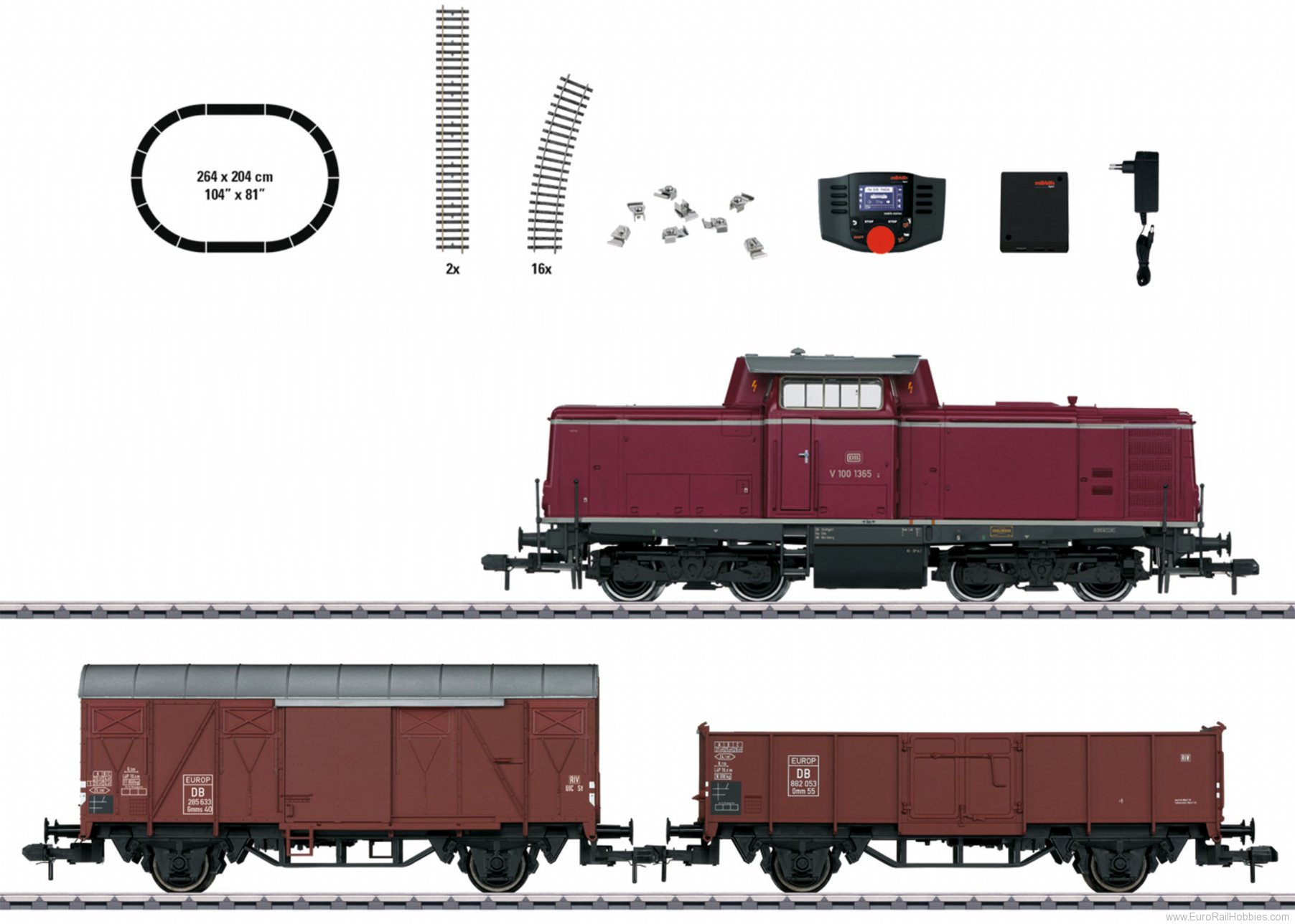 Marklin 55046 DB V100 Diesel ''Freight Train'' Starter Set 