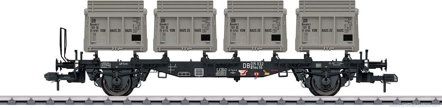 Marklin 58558 DB Type BTms 55 Container Transport Car
