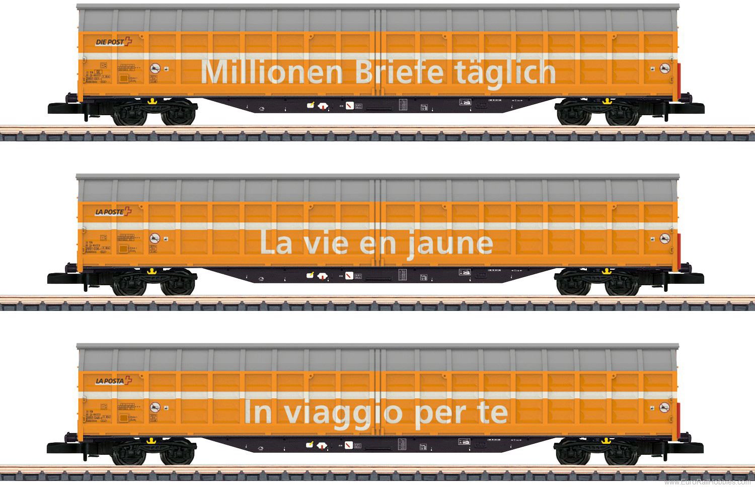 Marklin 82417 SBB Post Sliding Wall Boxcar Set