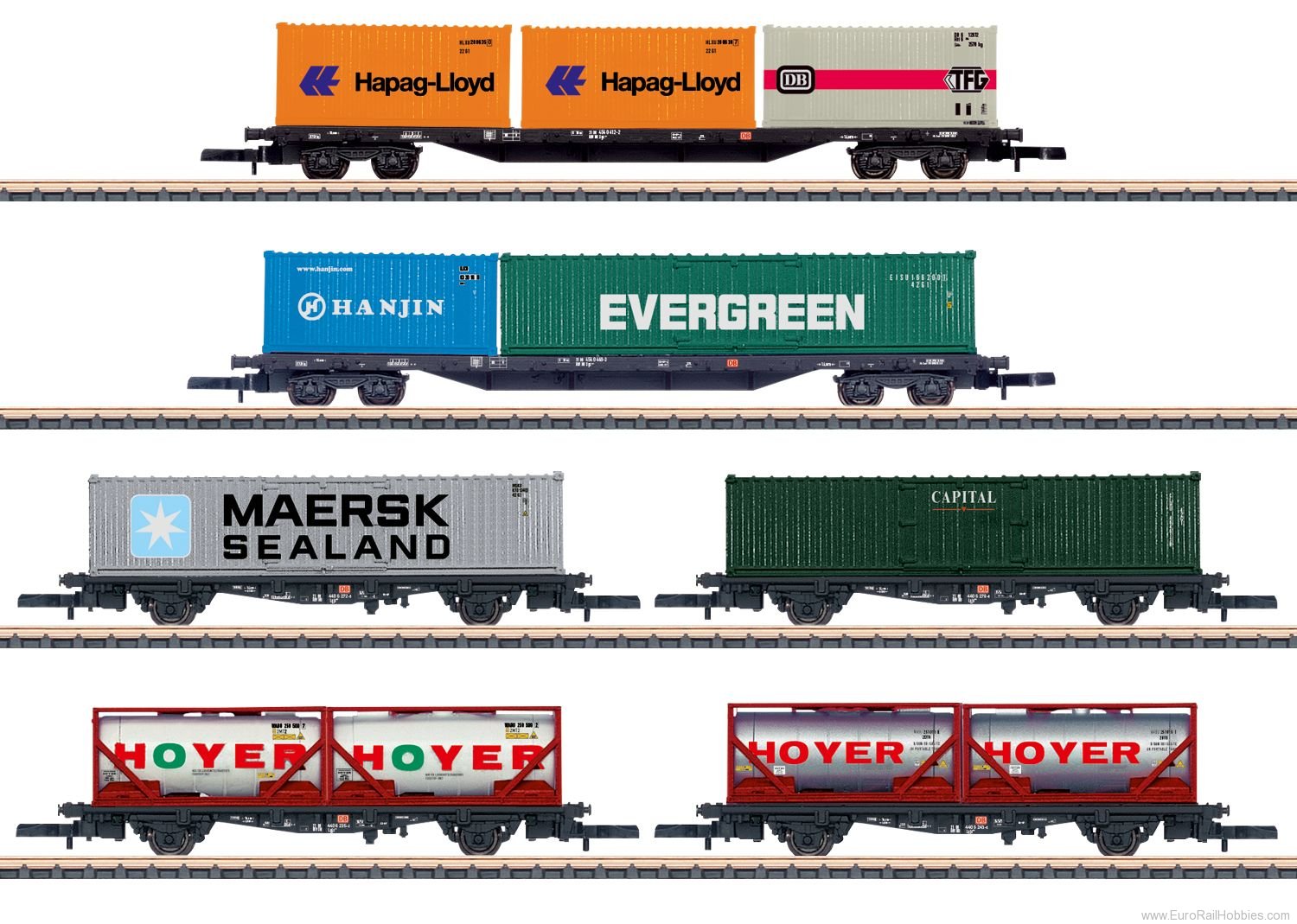 Marklin 82665 DB-AG Container Transport Car Set