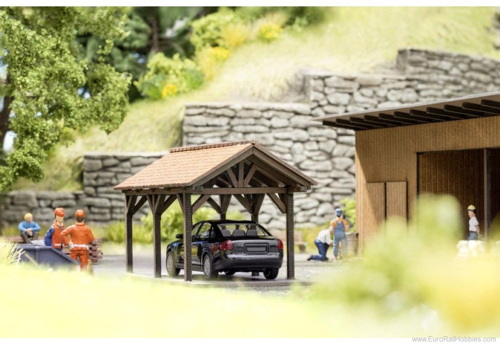 Noch 14355 Laser-Cut minis - Carport 6.5 x 3.5 cm, 3.8 c