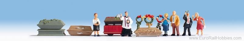 Noch 15576 Funeral, 6 figures + accessories