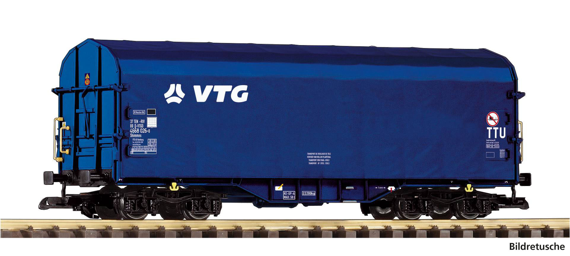 Piko 37019 G G-VTG Shimmns Covered Tarp Wagon