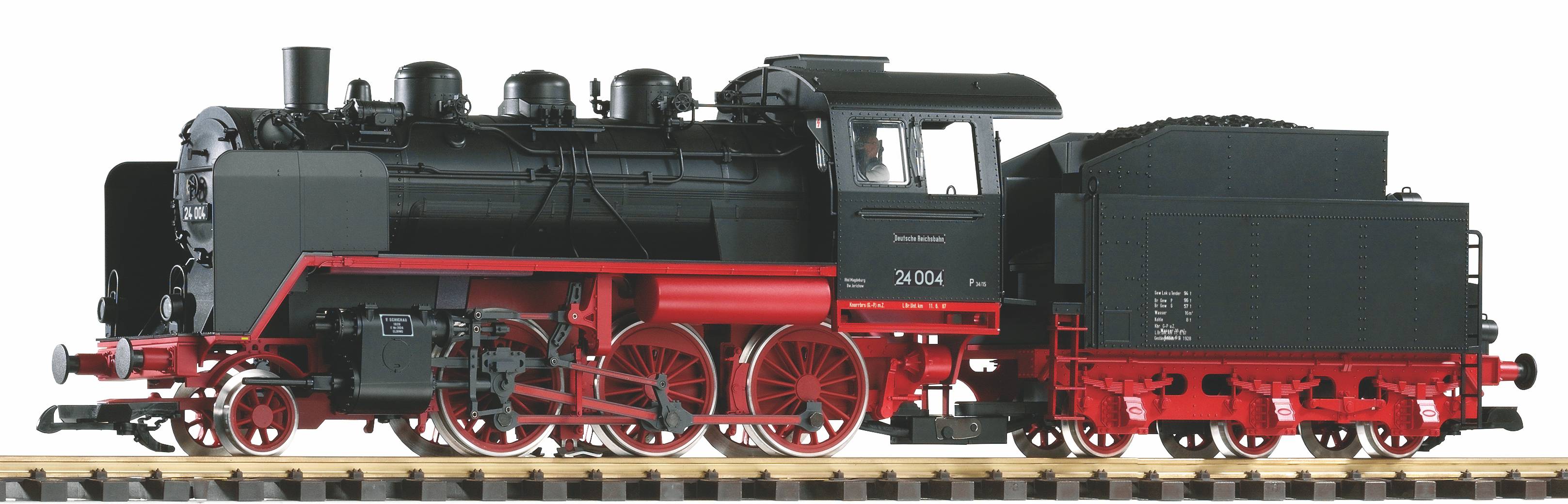 Piko 37222 G DR III BR 24 Steam Loco, Wagner Smoke