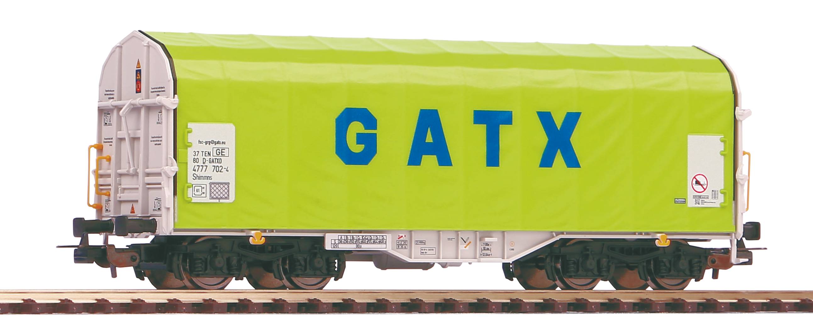 Piko 58958 HO Retractable tarp coil car GATX era