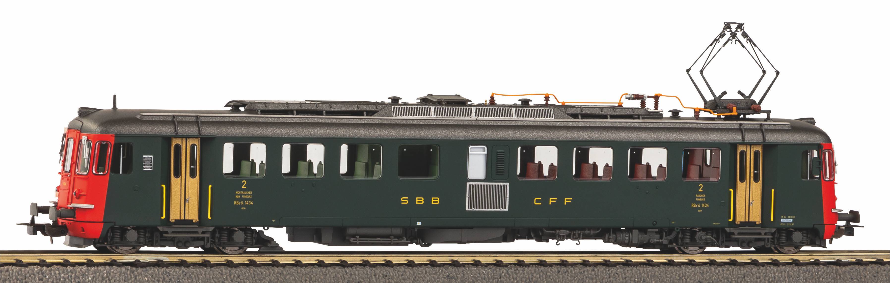 PIKO HOゲージ SBB RBe 4/4 + BDt セット Piko 96823 HO Railcar RBe 4/4 SBB IV, incl. PIKO