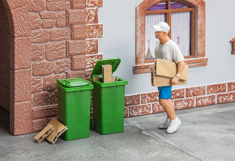 Pola 333224 2 Refuse bins, green