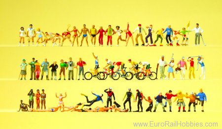 Preiser 13005 60 Sport and Leisure Figures