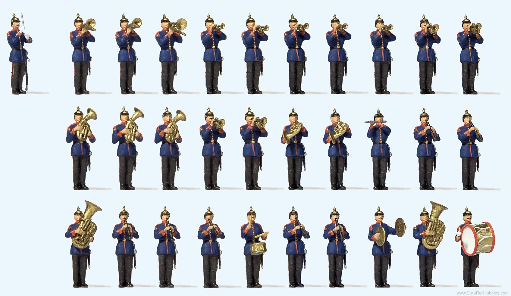Preiser 13255 Wuerttembergian Military Band around 1900. 31