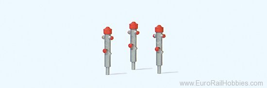 Preiser 17715 Hydrants, silver. 3 pieces 