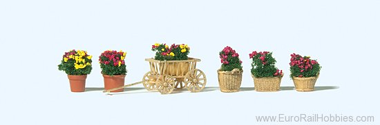 Preiser 17717 Flowers in different containers. Ready-made m