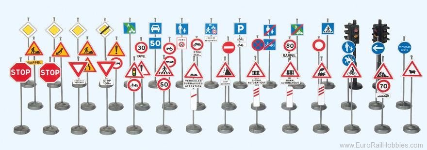Preiser 18206 French Traffic signs (kit)