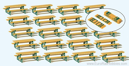 Preiser 24707 20 beer table fittings. Kit