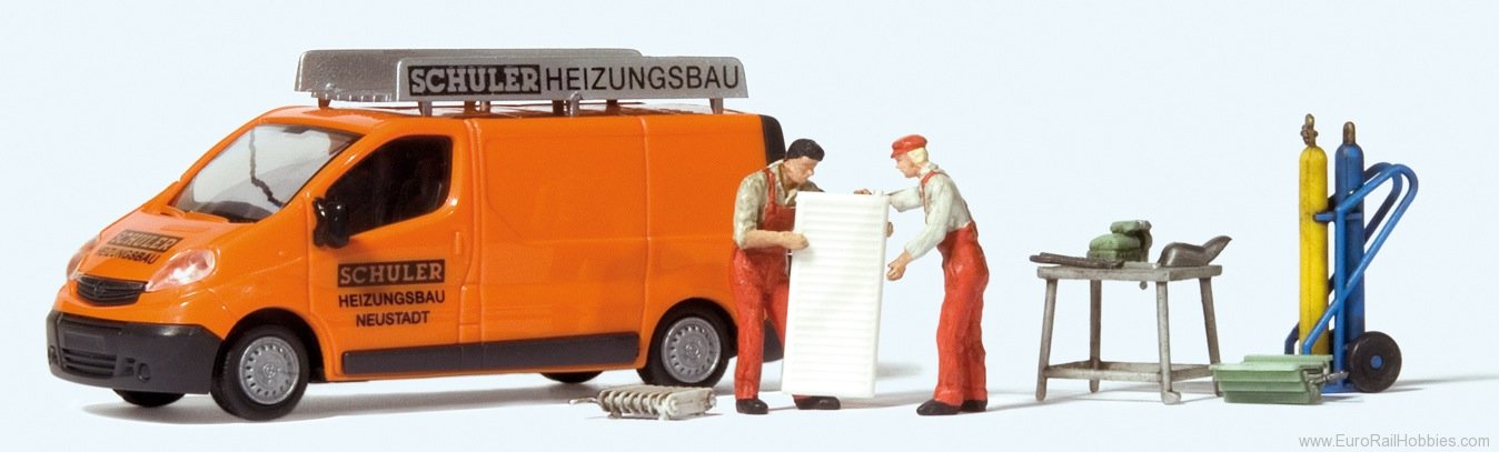 Preiser 33259 Opel Vivaro Schuler Heizungsbau. 2 installers