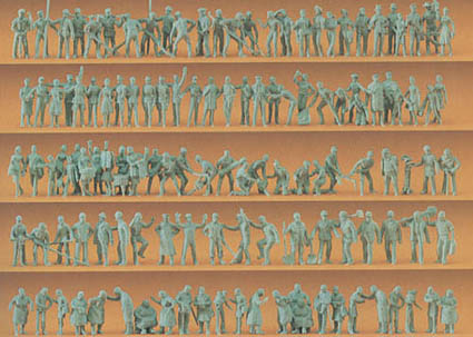 Preiser 16326 HO Unpainted Figure Set -- Trades People