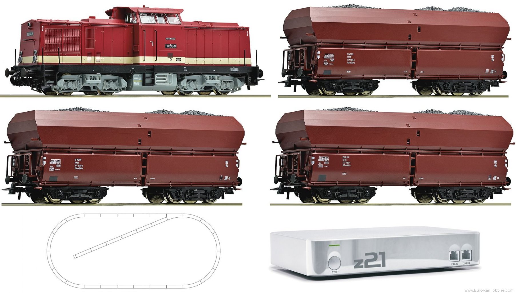 Roco 41508 Digital starter set z21 diesel locomotive ser