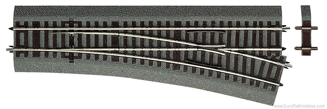 Roco 42533 Right switch Wr15  (RocoLine with Track Bed)