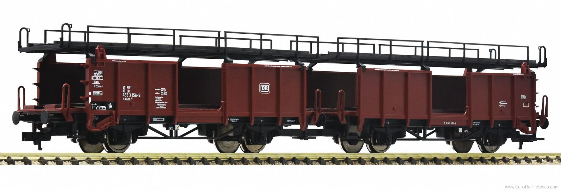 Roco 522401 2 piece set: Car carrier wagons, DB 