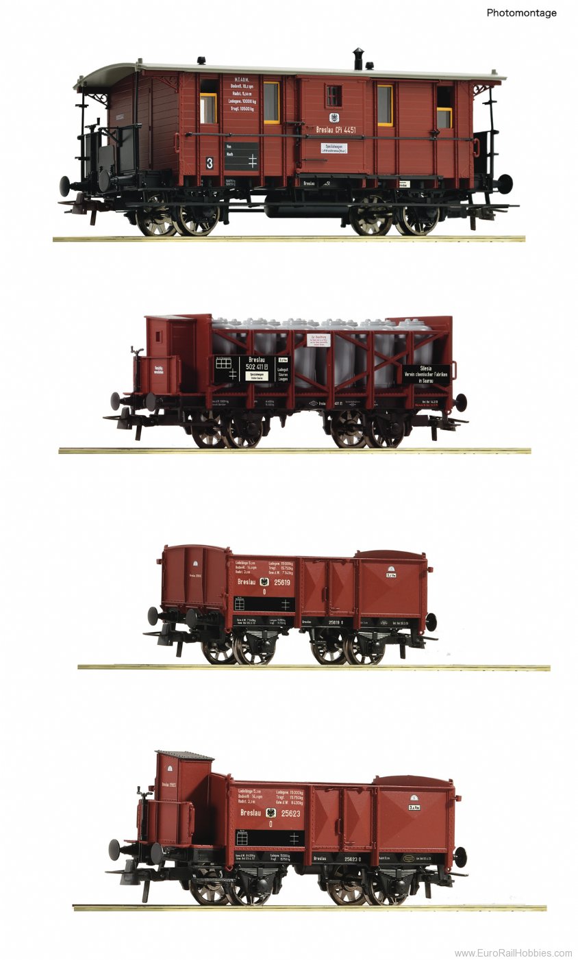 Roco 6600073 HO 4 piece set: Goods train, K.P.E.V.