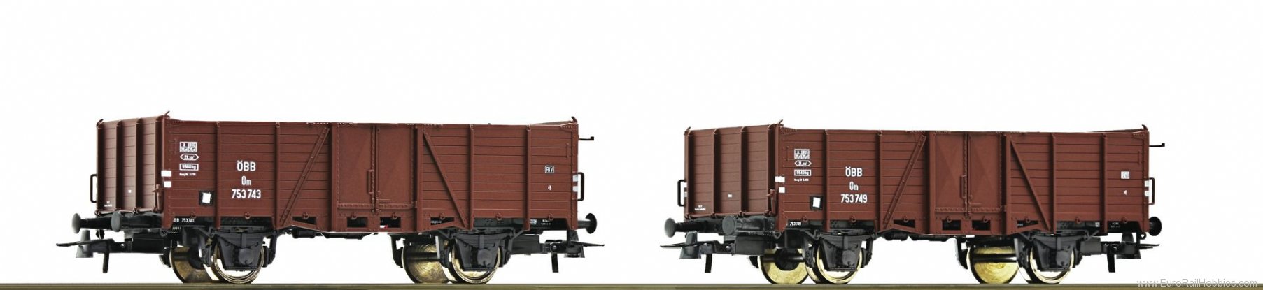 Roco 67196 2 piece set gondolas, OBB