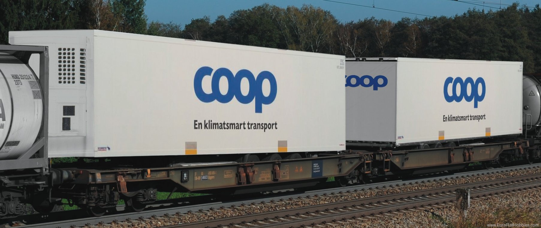 Roco 67385 AAE Double Pocket Container Car T2000 w. COOP