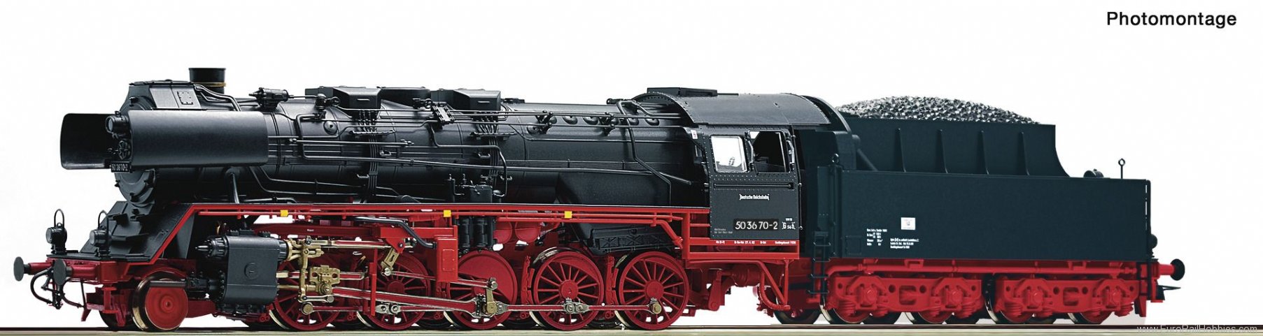 Roco 70288 DR Steam locomotive 50 3670-2, DCC w/Sound